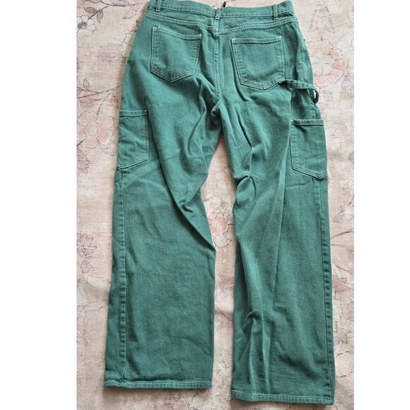 Lioness Green Cotton Cargo Jeans - Women's XXL - Picture 4 of 6